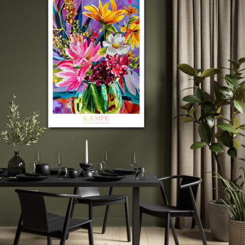 Quality street of flowers plakat
