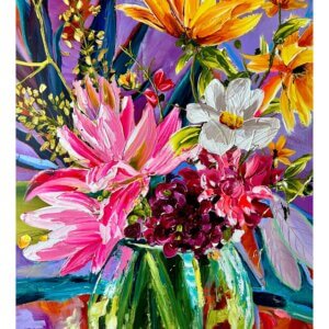 Quality street of flowers plakat