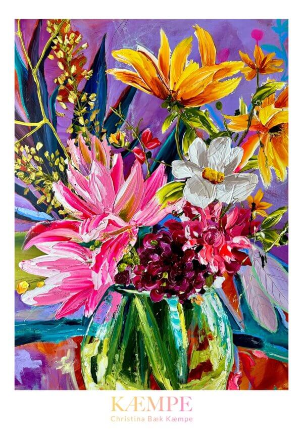 Quality street of flowers plakat