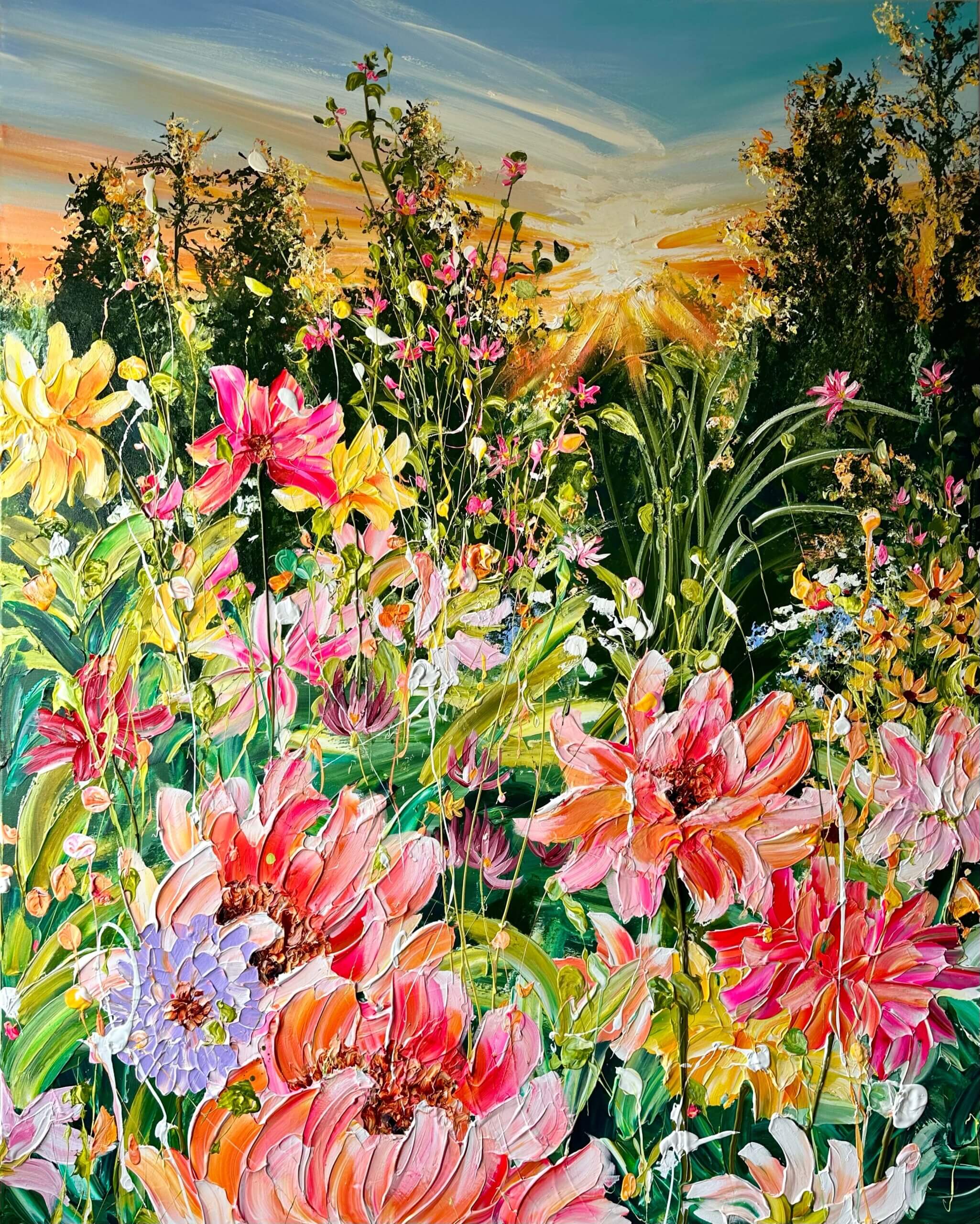 "Garden of happiness" originalt maleri