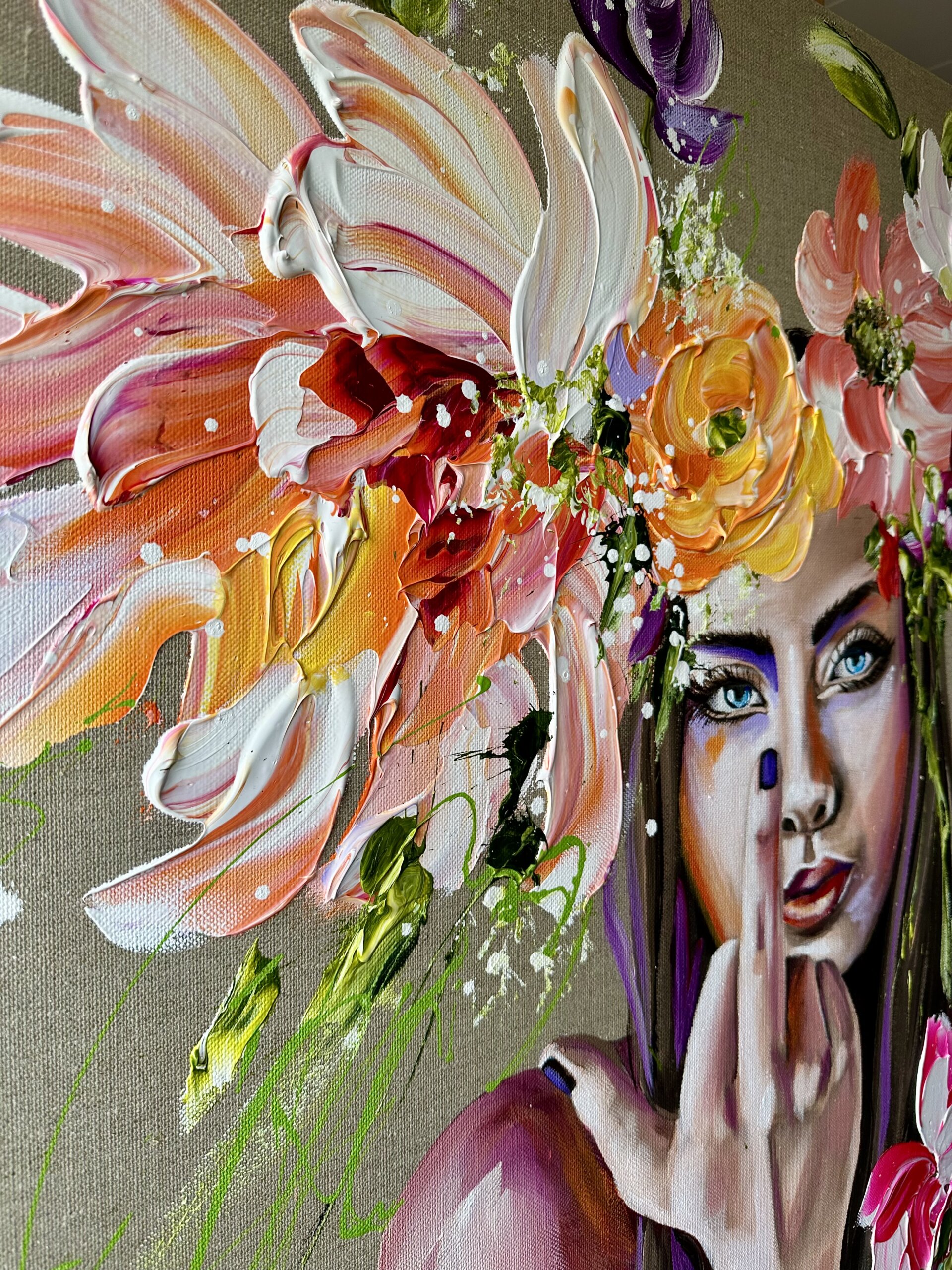 "Fierce Polly pt. 2" originalt maleri - Billede 3