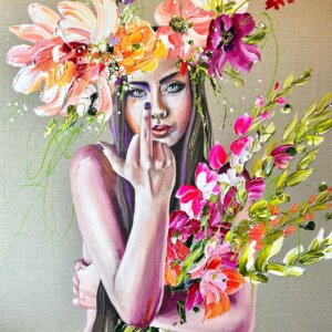 "Fierce Polly pt. 2" originalt maleri