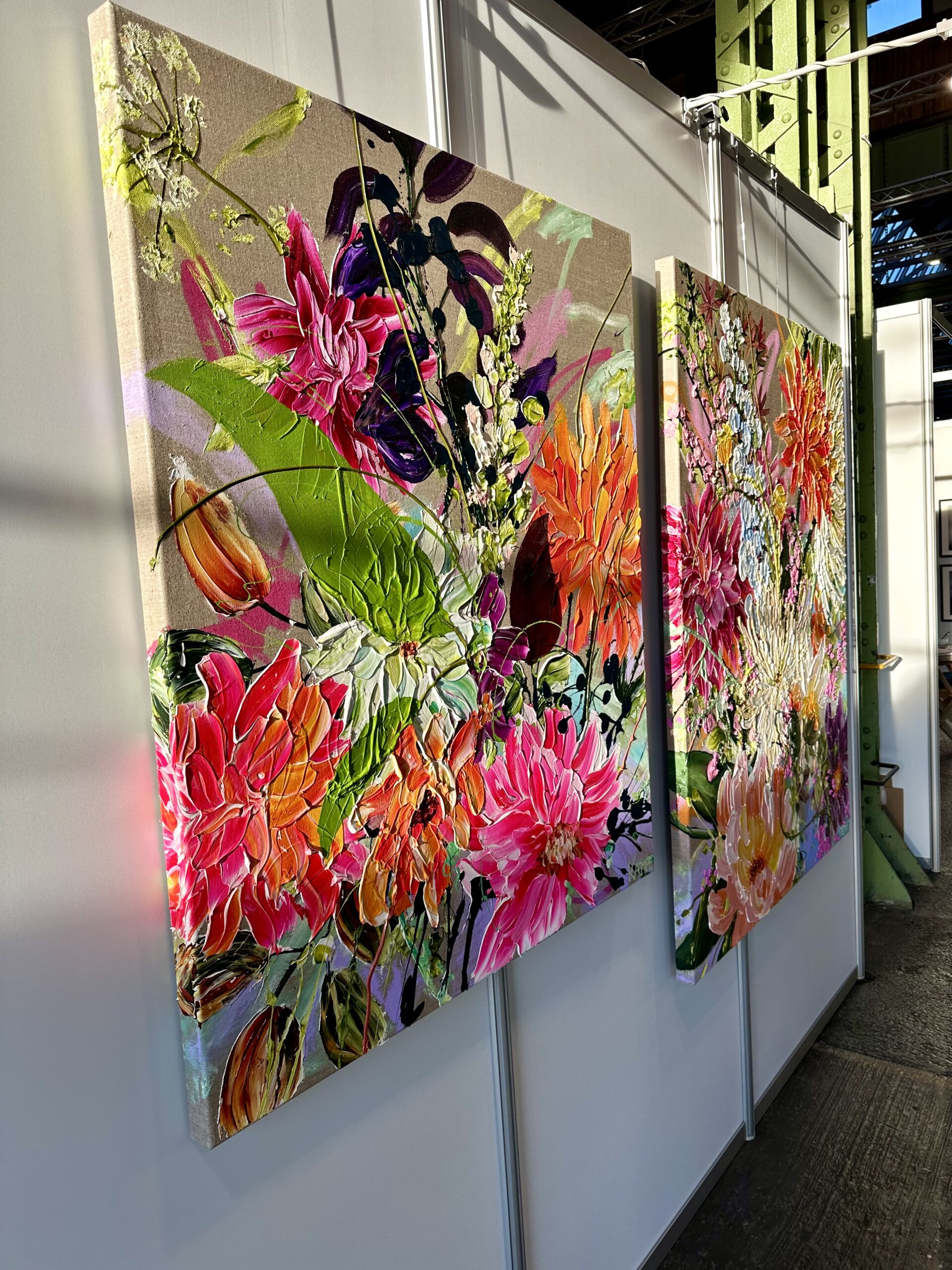 "Wild bloom symphony" originalt maleri - Billede 5