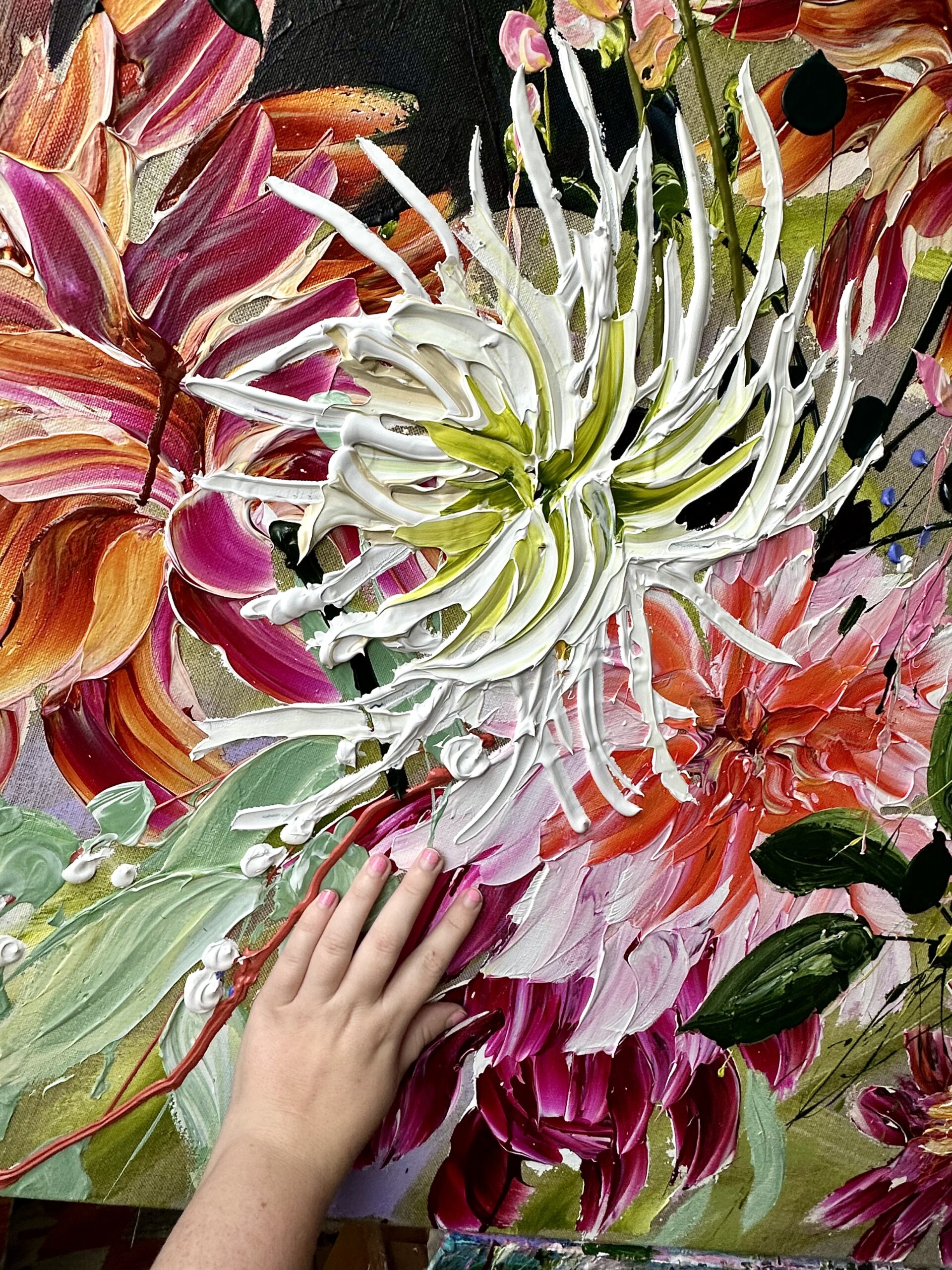 "A beautiful, simple life" originalt maleri - Billede 4