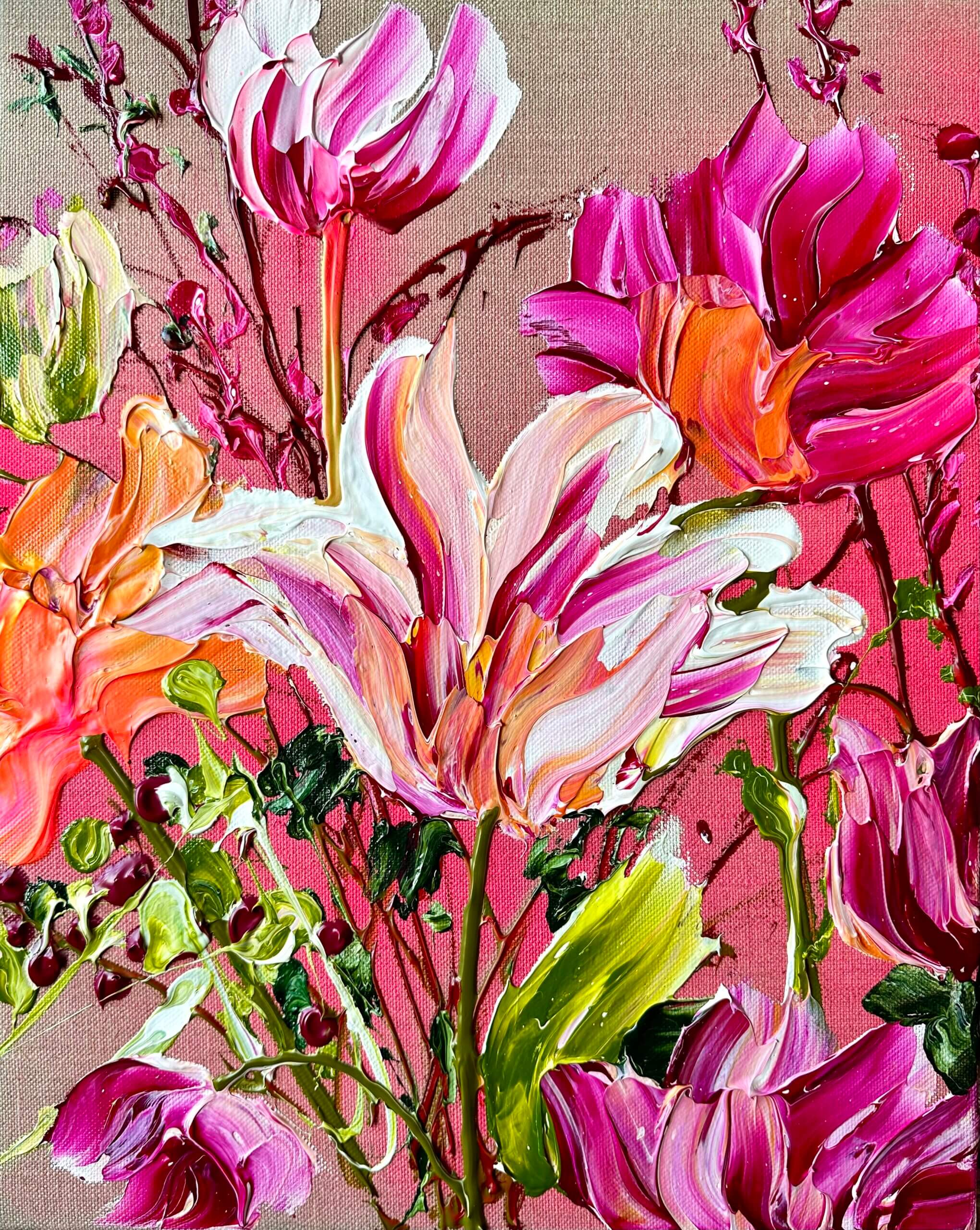 "Wine explosion" originalt maleri