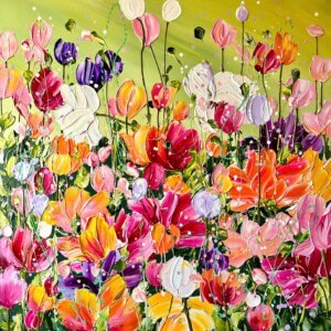 "Cover me in tulips" originalt maleri