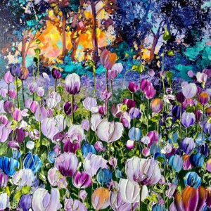 "Where the Night Softens" originalt maleri