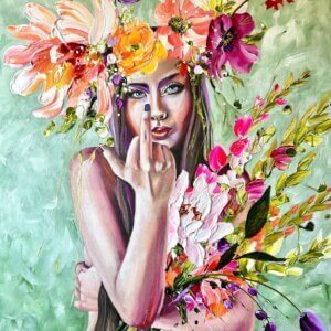 "Fierce Polly pt 2" originalt maleri