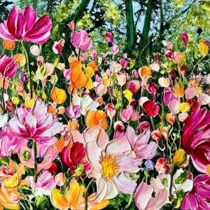 "Polka dot garden 2" originalt maleri