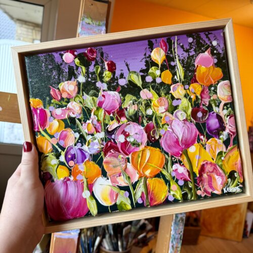 "Tiny tulips 2" originalt maleri