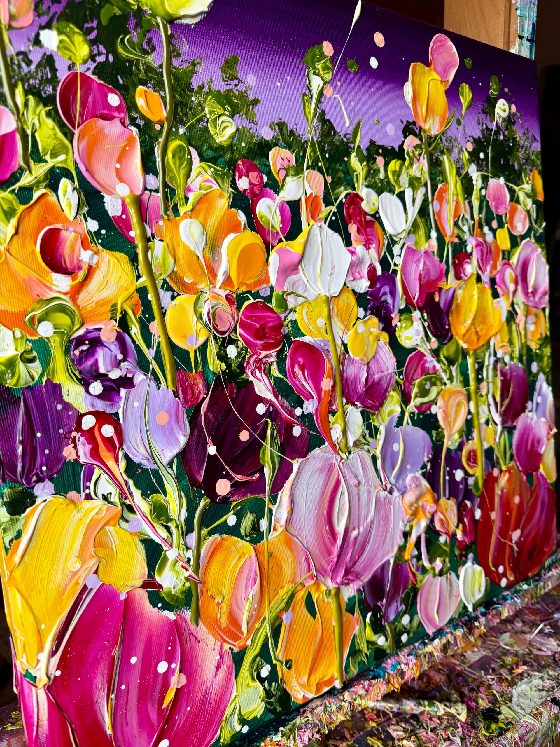 "Candy field" originalt maleri - Billede 3