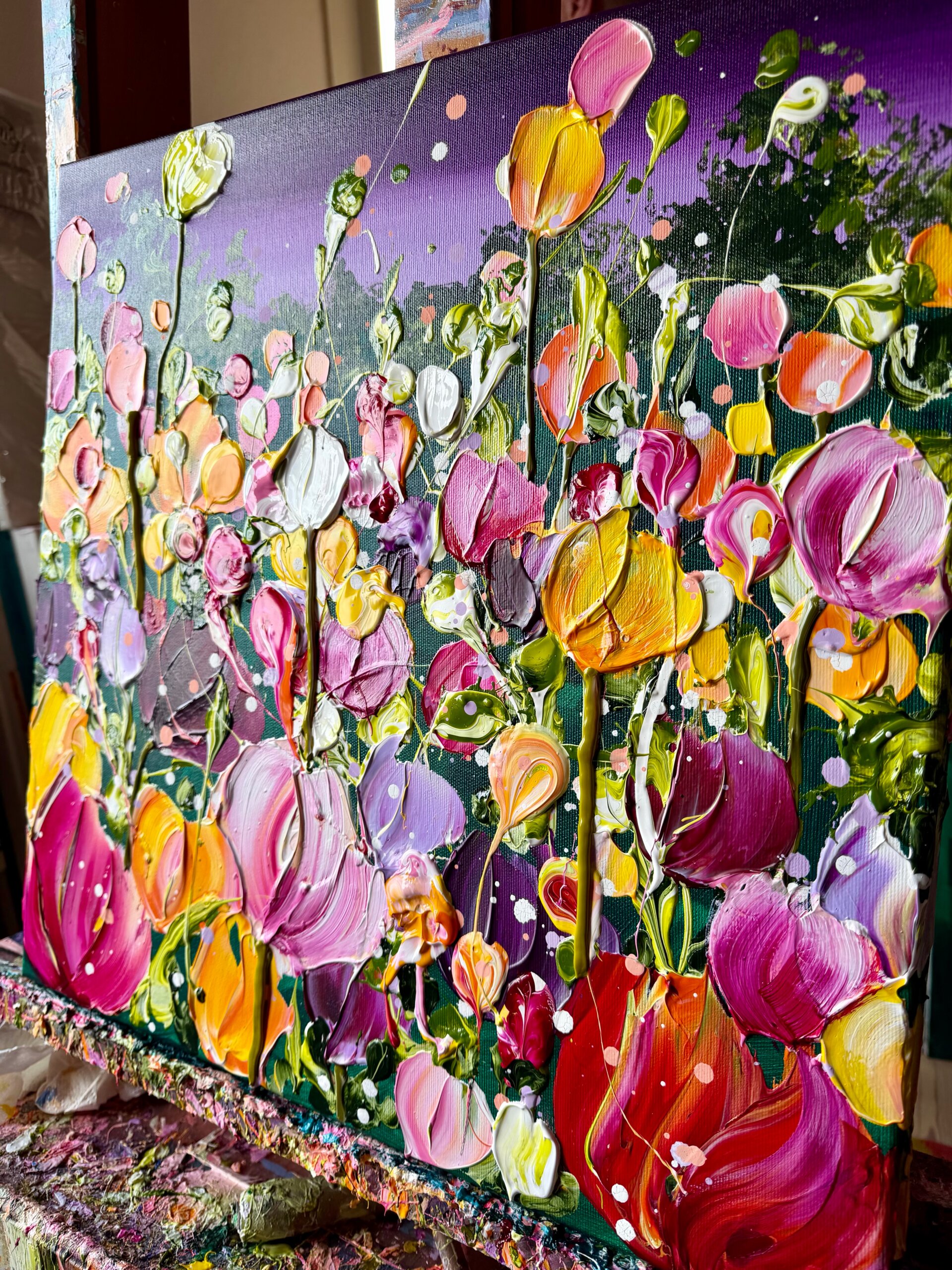 "Candy field" originalt maleri - Billede 4