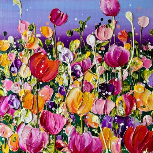 "Joy in full bloom" originalt maleri