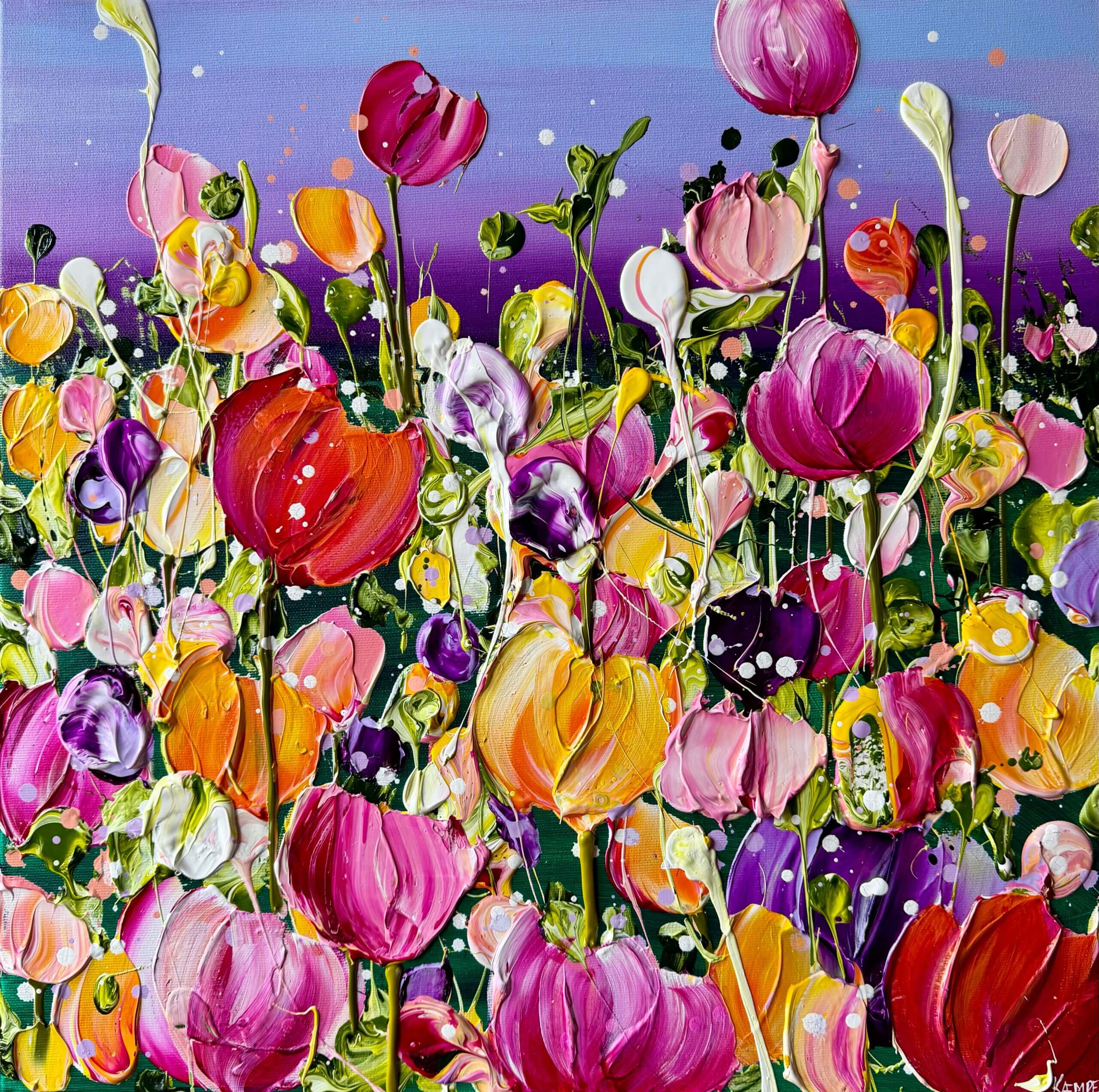 "Joy in full bloom" originalt maleri